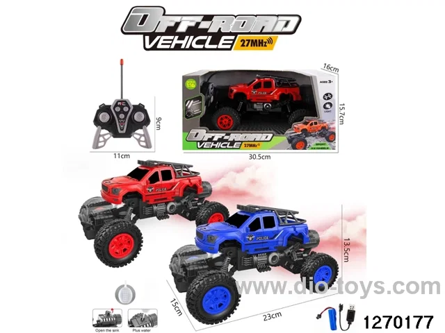 1:16 6 ch rc spray climbing car with light，include battery