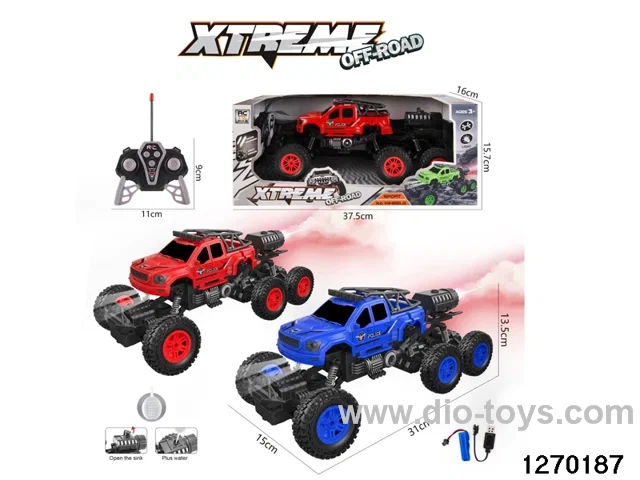 1:16 6 ch rc spray climbing car with light，include battery
