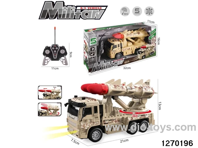 5 ch rc military vehicle with light/music，not include battery