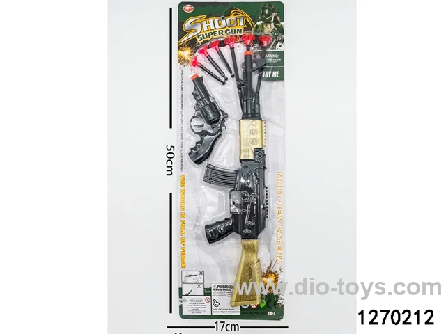 Soft bullet gun in blister card