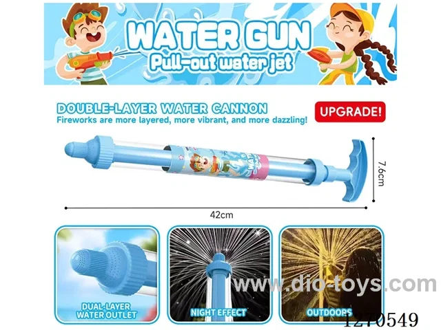 Double-layer fireworks water cannon