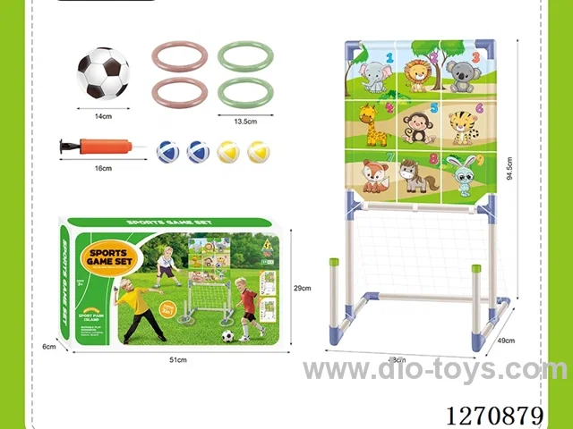 3-in-1 Ball Toss Hoop Soccer Combo Set