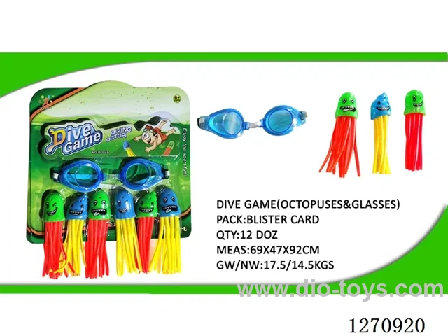 6 jellyfish + diving goggles