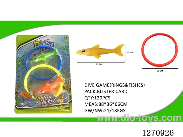 2 diving sharks + 2 diving rings