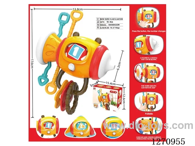 Face-Changing Pacifier Rattle + Horn