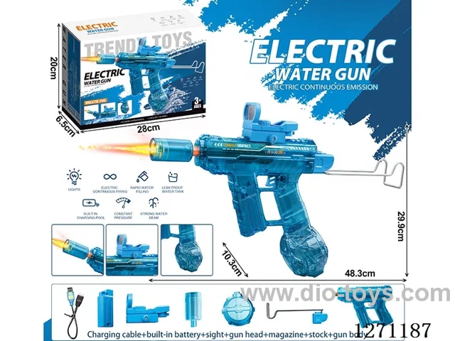 UZI Flame Version Linkage Automatic Water Gun (Battery Included)