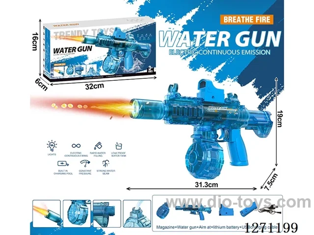 M146 Generation 2 Flame Version Full-Stroke Linkage Transparent Blue (Battery Included)