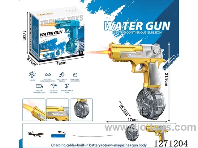 Generation 2 Integrated Flame Version Desert Eagle Full-Stroke Linkage Transparent Gold Version (Battery Included)