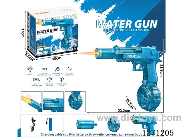 Generation 2 Detachable Flame Version Desert Eagle Full-Stroke Linkage Transparent Blue (Battery Included)