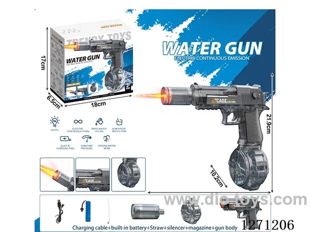 Generation 2 Detachable Flame Version Desert Eagle Full-Stroke Linkage Transparent Gray (Battery Included)