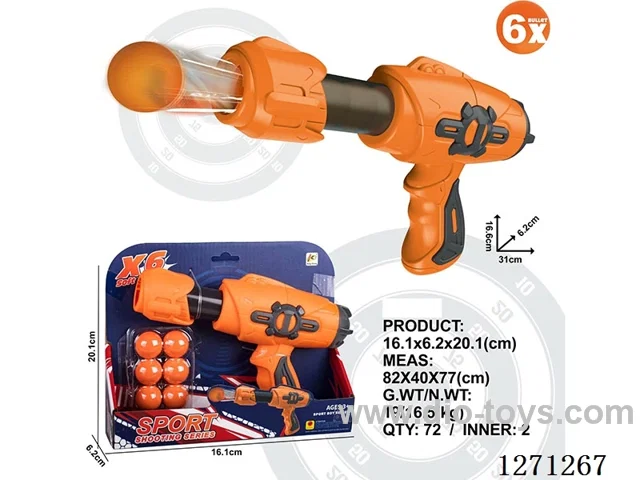 30.5 cm Air Blaster (Assorted Orange and Red) + 6 EVA Balls