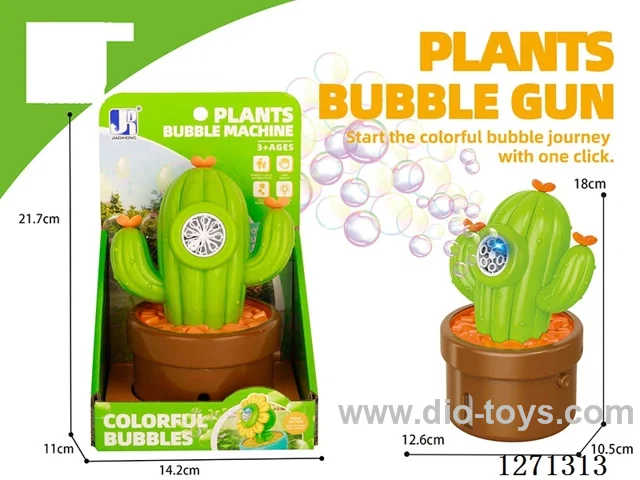 Multi-Hole Light-Up Cactus Bubble Machine