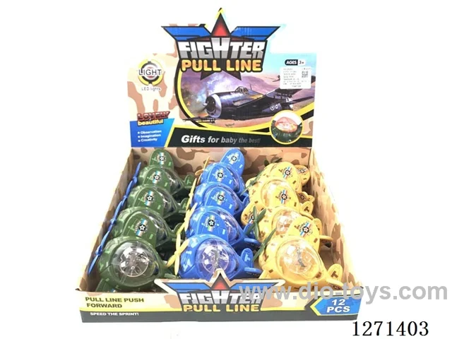 12-Pack Camouflage Pull-String Airplanes (With Lights, Can Hold Candy)