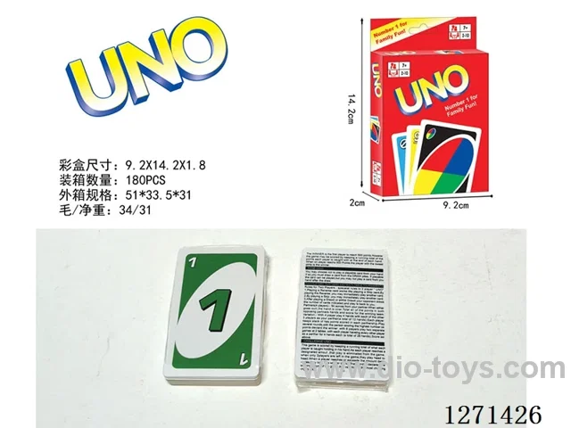 English UNO Playing Cards