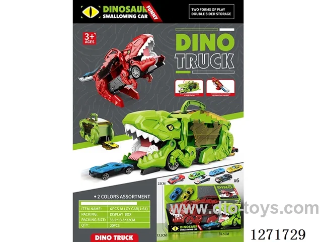 Dinosaur Devourer Track Storage Car (includes 6 free wheel alloy cars)