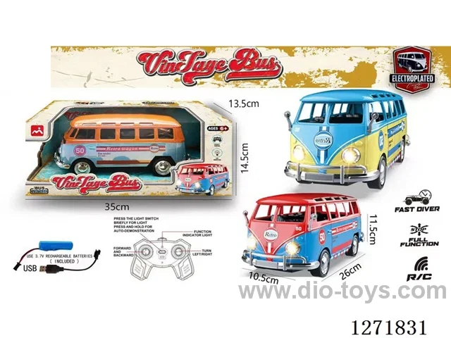 2.4G RC bus with light included battery