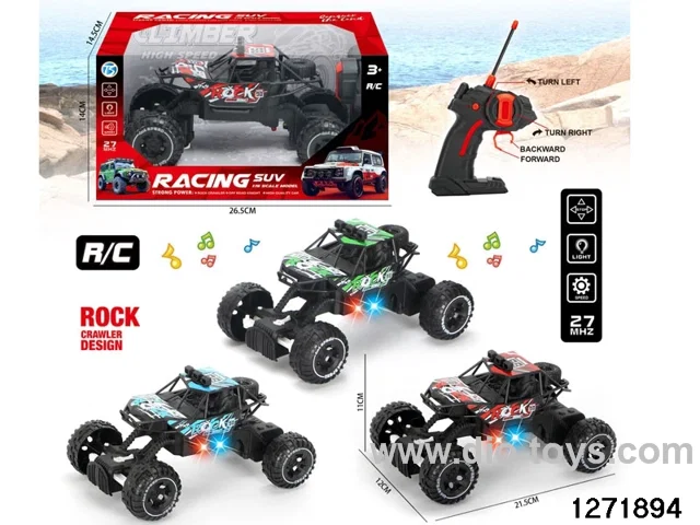 27Mhz 4 ch rc climbing car with light，not include battery