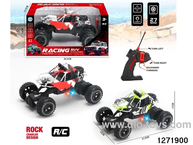 27Mhz 4 ch rc climbing car with light，not include battery