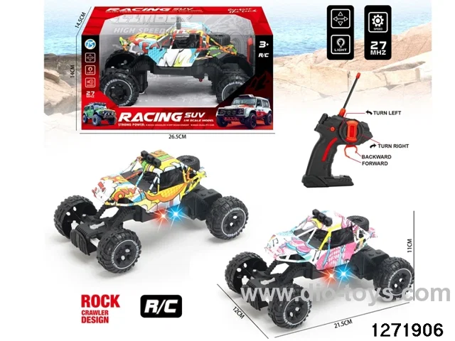 27Mhz 4 ch rc climbing car with light，not include battery