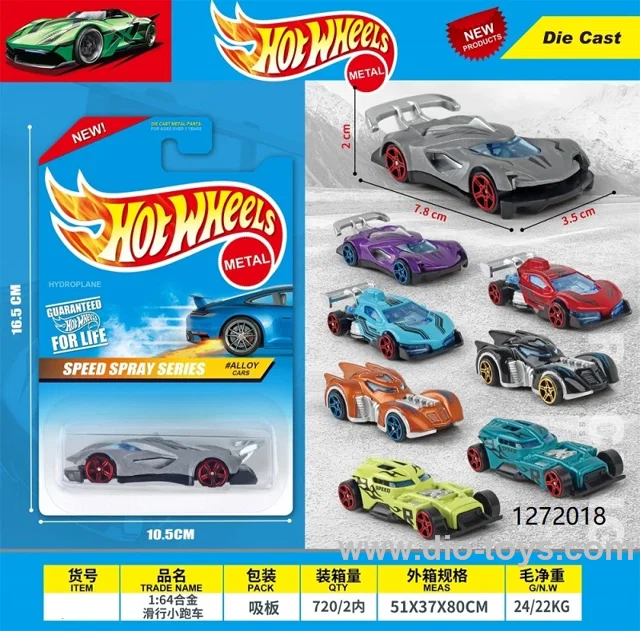 1:64 Alloy Diecast Mini Car toy in blister card