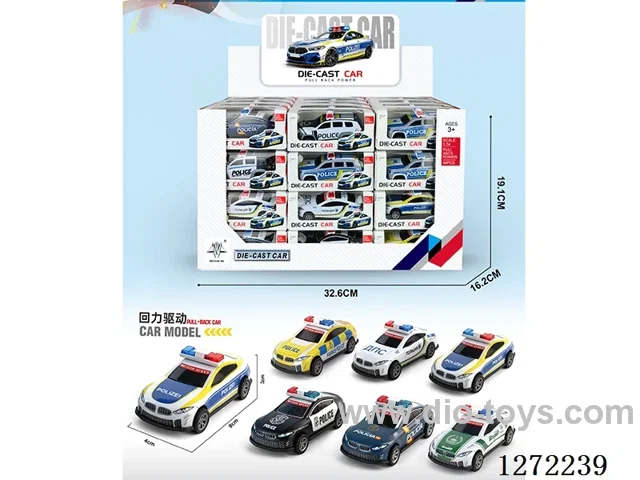48PCS pull back alloy car (9cm)