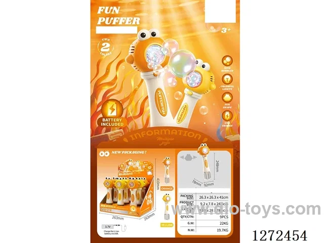 bubble toys 2 colors 9PCS included battery