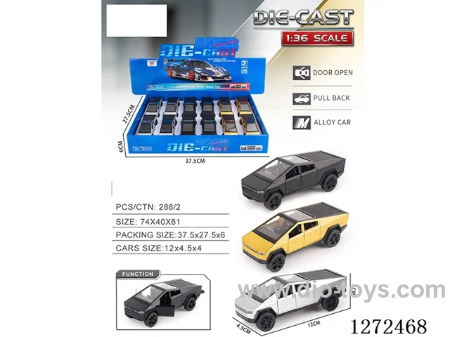 1:36 pull back alloy car 3 colors 12PCS