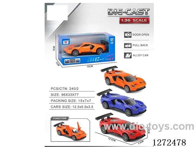 1:36 pull back alloy car 3 colors