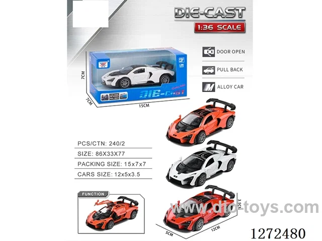 1:36 pull back alloy car 3 colors