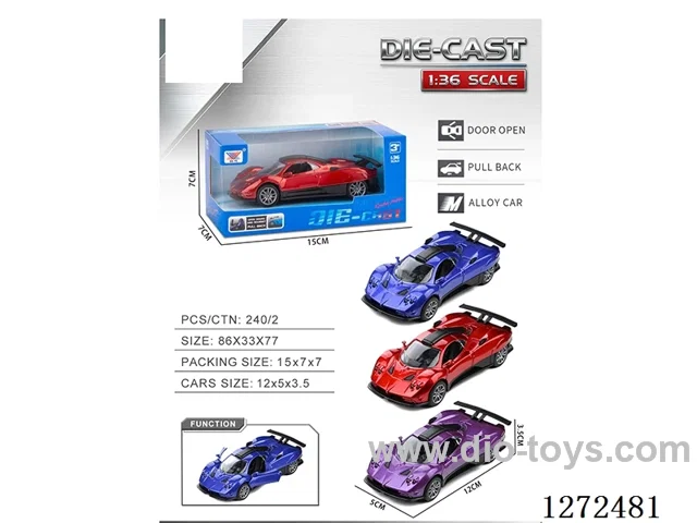 1:36 pull back alloy car 3 colors