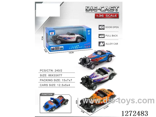 1:36 pull back alloy car 3 colors