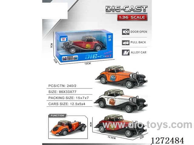 1:36 pull back alloy car 3 colors