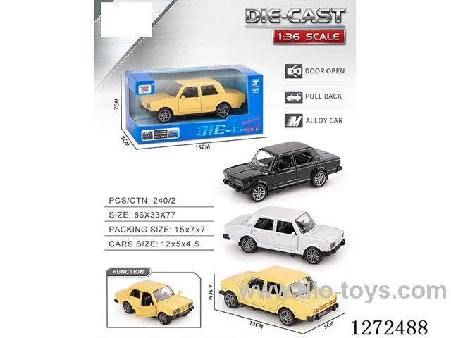 1:36 pull back alloy car 3 colors