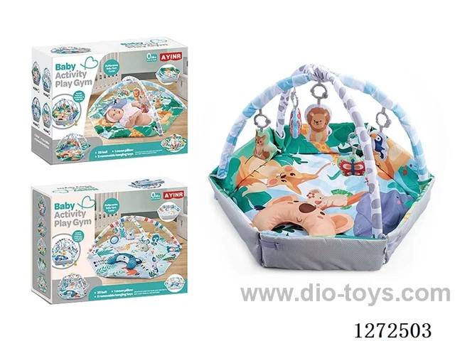 Baby Cartoon Multi-Functional Squirrel Playpen Mat (Hexagonal 4-in-1)