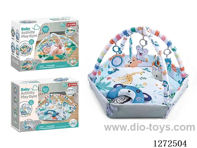 Baby Cartoon Multi-Functional Kitten Playpen Mat (Hexagonal 4-in-1)