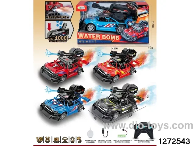 rc water bomb launch car with spray，include battery