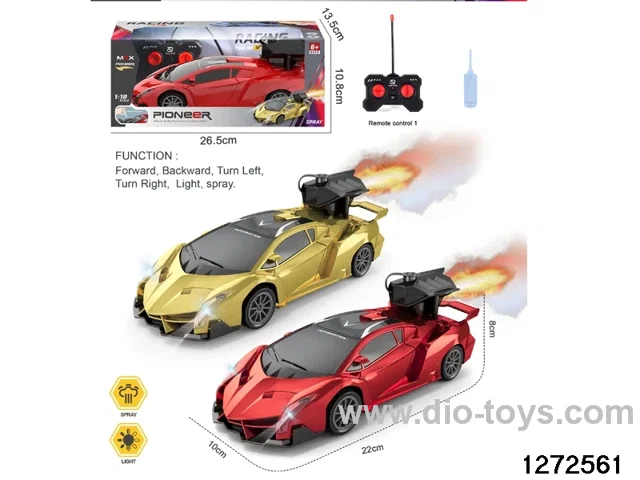 1:18 5 ch rc spray car with light，include battery