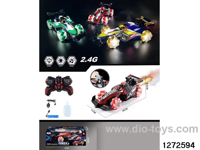 2.4G rc spray formula car，include battery