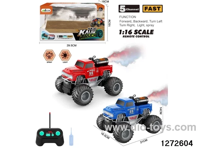 40Mhz 5 ch rc spray climbing car， not include battery