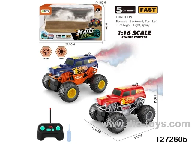 40Mhz 5 ch rc spray climbing car， not include battery