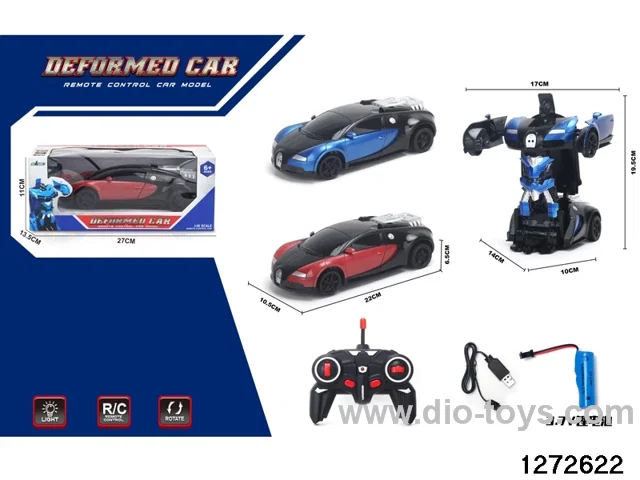 40Mhz 1:18 6 ch rc transformable car,include battery