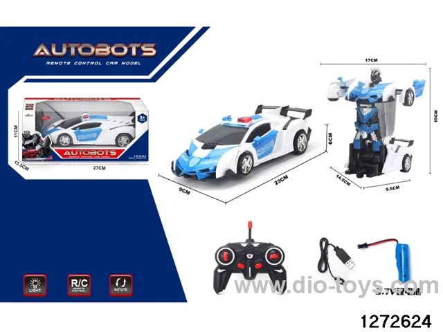 40Mhz 1:18 6 ch rc transformable car,include battery