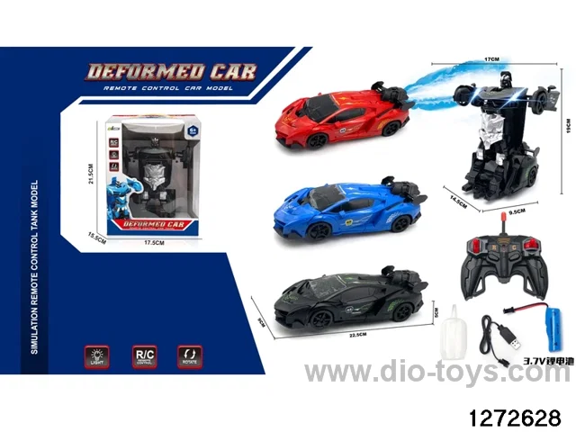 40Mhz 1:18 6 ch rc spray transformable car，include battery