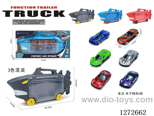 Shark Free Wheel Car + 4 Free Wheel Alloy cars