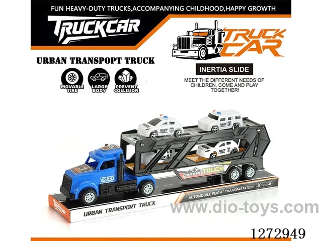 Inertia Tractor + 4 Police Cars