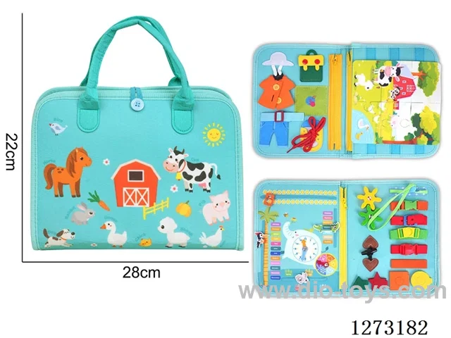 Montessori Early Learning for Kids - Felt Calf Farm Activity Board (3 pages)