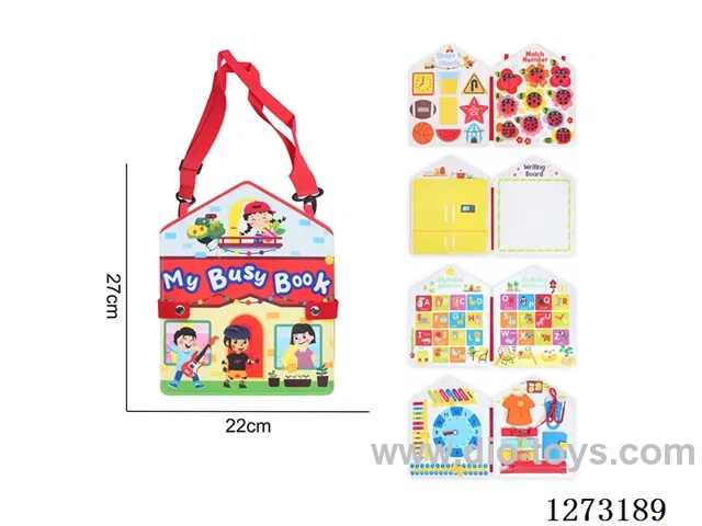 Montessori Early Learning for Kids - Felt House Folding Quiet Book (5 pages)