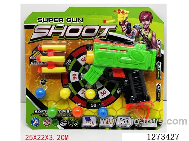 Soft Ball Ping Pong Ball Gun (3-Color Assortment)