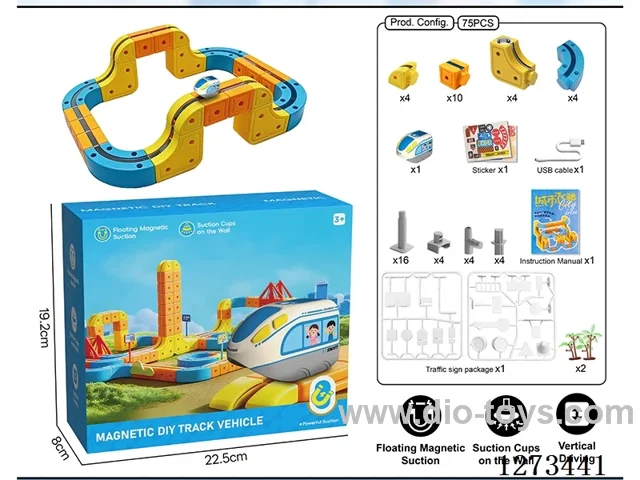 Transformable Building Blocks DIY Magnetic Track Car