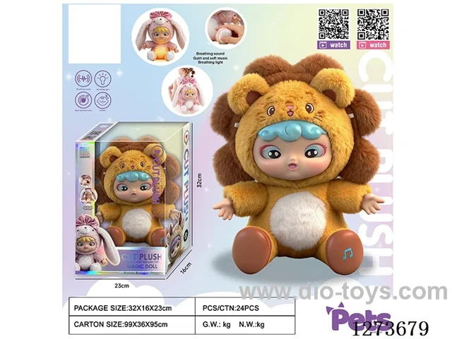 Heartbeat doll + lights + music + 4 IC + storage function for single/double shoulder backpacks